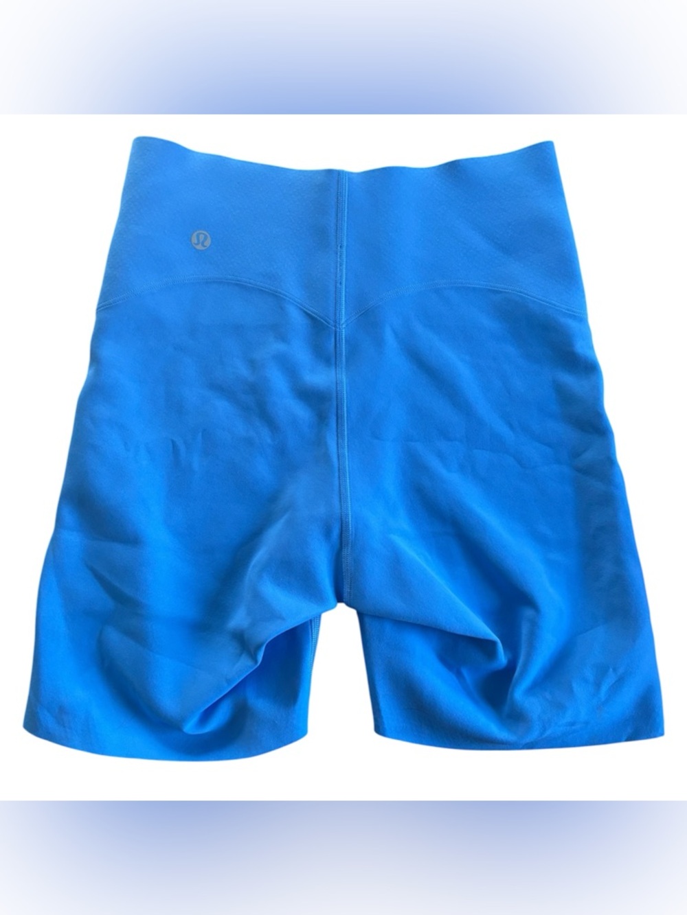 Lululemon Glow Up Super-High-Rise Bike Short 6" Sz 4 Pool Party Blue